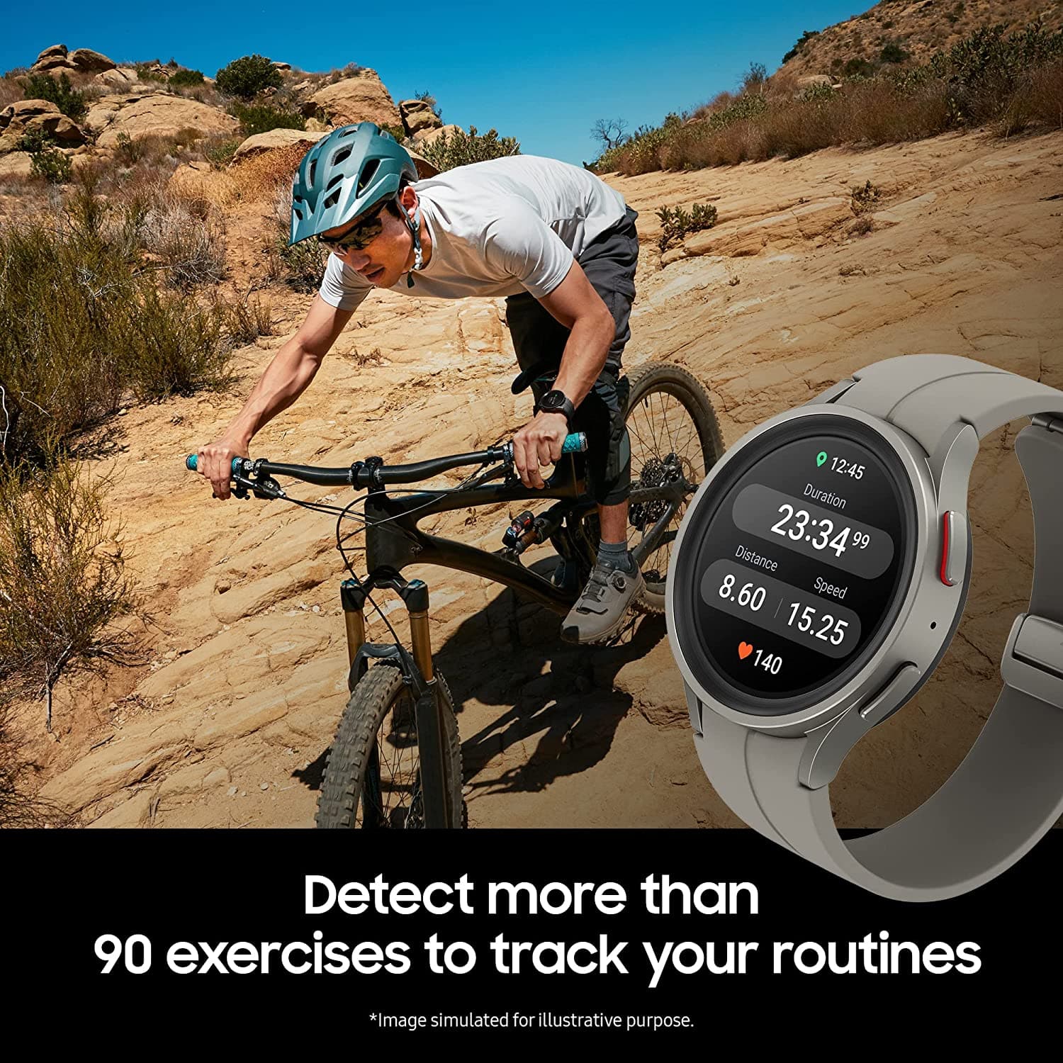 Samsung,Samsung Galaxy Watch5 Pro 45mm 4G LTE Smart Watch, 3 Year Manufacturer Warranty, Grey Titanium (UK Version) - Gadcet.com